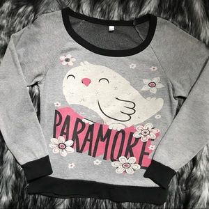 Hot Topic Paramore Off Shoulder Band Sweater